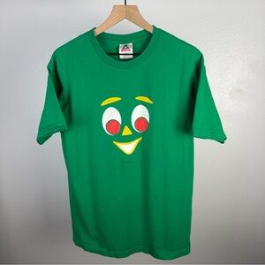 Vintage Gumby Big Face Promo OFFICIALLY LICENSED  Green Y2K T-Shirt Size Large